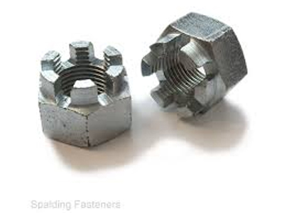 Hexagon Castle Nuts, Slotted
