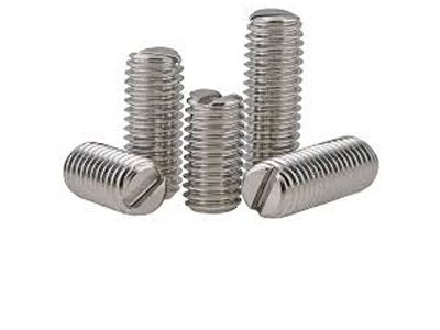 Slotted Set Screws with Flat Points